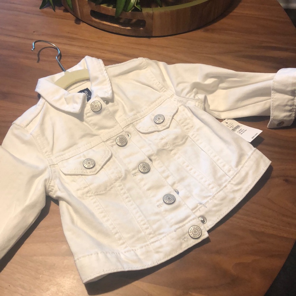 NWT Toddler White Denim Jacket 2T